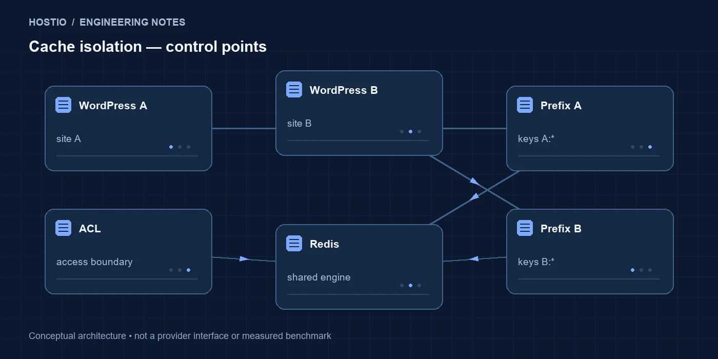 Redis для нескольких WordPress: как проверить разделение ключей: схема проверки